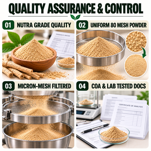 Poudre de racine d'Ashwagandha de qualité Nutra, 80 Mesh, filtrée micronisée, Withania Somnifera, fournisseur en gros, exportateur Inde B2B - Product Image 4
