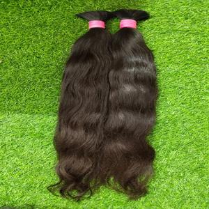 Extensions de cheveux humains lisses et soyeux, bruts, d'Inde du Sud, directement de l'usine, en lots - Product Image 1