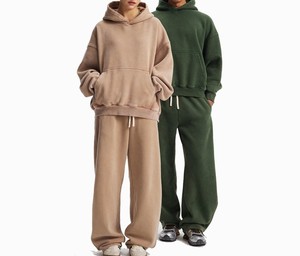 ชุดวอร์มฮู้ดดี้ซิปหนา 500GSM สำหรับผู้ชาย แบบสองชิ้น เสื้อฮู้ดดี้และกางเกงขายาว ผลิตโดย Maan Wears - Product Image 6