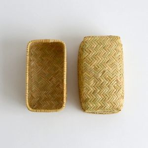 Boîte à pâtisserie artisanale en bambou naturel avec couvercle, offre promotionnelle, emballage pour bento, boîtes de rangement - Product Image 2