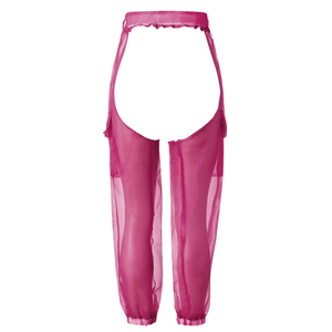 กางเกงผ้าฝ้าย100% เอวยางยืดเอวสูงปานกลางลำลอง - Product Image 4