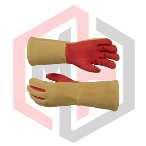 Gants de soudage en cuir croûte renforcé, protection thermique, anti-impact, 14 pouces, sans silicone, gants de sécurité industrielle - Product Image 6