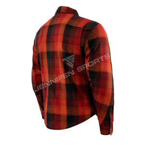 Camisa de Franela para Motocicleta para Hombre, 100% Algodón, Talla Grande, 2026, con Protección CE, Refuerzo de Fibras de Aramida, Transpirable - Product Image 4