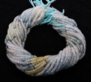 Perles facettées rondes en aquamarine naturelle AAA de 4 mm, perles de pierres précieuses authentiques en aquamarine, perles d'aquamarine pour la fabrication de bijoux - Product Image 4