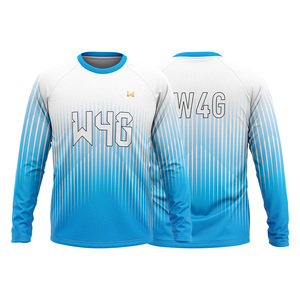 Custom Men's Sublimated Full Sleeve Crew Neck Leisure <b>Top</b> Eco Friendly Yoga Workout Gym Shirt Breathable Wholesale - Product Image 6