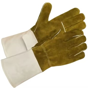 Guantes Reforzados de Piel de Vacuno, Lisos, para Soldadura, Barbacoa, Trabajo Pesado, Protección de Seguridad Industrial, Resistentes al Fuego - Product Image 4