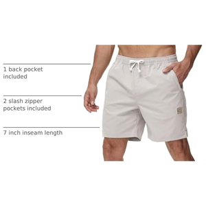 Men's Beige Drawstring <b>Sweat</b> <b>Shorts</b> Casual Athletic Training Gym <b>Shorts</b> with Side Pockets Elastic Waist - Product Image 5