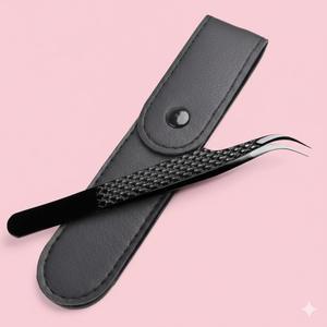 Pince à cils antistatique noire personnalisable avec logo, non magnétique, qualité chirurgicale, outils de beauté pour cils, pince à cils de haute précision pour volume - Product Image 4