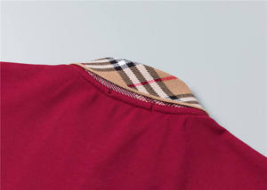 Custom Polyester/Cotton <b>Burgundy</b> Solid Canvas Breathable Men for Shirt Designer Casual Sports Tailored <b>Short</b> Sleeve Luxury Top - Product Image 3