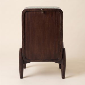 Mesa de Noche Decorativa Moderna y Ecológica con Incrustaciones de Hueso, Hecha a Mano, con Diseño de Patrón Único para una Decoración Elegante del Dormitorio - Product Image 2