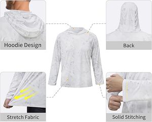 เสื้อเชิ้ตป้องกันแสงแดด UPF 50+ คุณภาพสูงสำหรับผู้ชาย แขนยาว เหมาะสำหรับเล่นกีฬาและล่าสัตว์ - Product Image 5