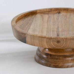 Support à gâteau rond en bois massif écologique, plateau de service fait main pour mariage, pâtisserie, fête, présentation - Product Image 6