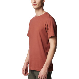 Camiseta de Manga Corta con Cuello Redondo para Hombre, Color Rojo, Poliéster/Algodón, Corte Regular, Estilo Informal, Color Sólido, Tejido de Punto, Diseño Digital Ecológico - Product Image 2