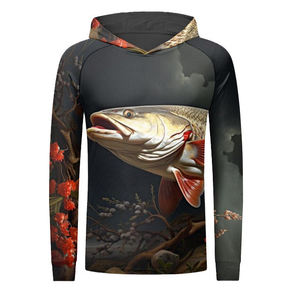 Chemise de pêche à manches longues pour homme, impression par sublimation, anti-UV UPF 50, haut de sport d'extérieur, pull en polyester - Product Image 2
