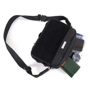 Bolso Bandolera de Neopreno con Cierre de Cremallera, Anti-Robo, Portátil, para Hombre, de 7 Pulgadas, para Todas las Temporadas, Color Negro, con Logotipo Personalizado - Product Image 1