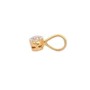 Lujo hecho a mano 18K oro amarillo diamante natural solitario colgante regalo de aniversario para mujeres colgantes y dijes - Product Image 4