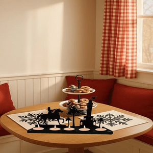 CIFbuy Set di Portacandele in Legno Stile Rustico Moderno a Forma di Corna per Decorazioni Natalizie con Servizio di Scelta su Temu per TikTok - Product Image 3