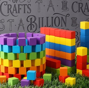 Bloques de Construcción de Madera Personalizados al por Mayor, Cubos de Madera para Bricolaje, Juguetes Educativos de Construcción Creativa para Niños - Product Image 2