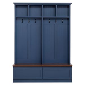 Appendiabiti 4-in-1 in Stile Rustico con Panca Effetto Legno, 2 Grandi Cassetti, Organizzatore per Ingresso - Product Image 1