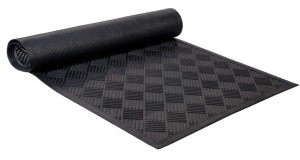 Heavy-Duty <b>Rubber</b> Scraper Doormat Criss-Cross Basketweave Anti-Slip <b>Outdoor</b> Entrance <b>Mat</b> - Product Image 1