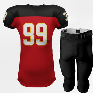 Uniforme de football américain personnalisé en gros, grande taille, manches courtes, 100% polyester, qualité unique pour les équipes - Product Image 5