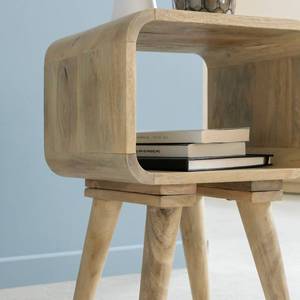 Mesa auxiliar Vandana Lyra Merino de madera de mango con nicho - Product Image 2