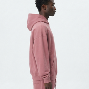 OEM Heavyweight 500 GSM <b>Pink</b> Hoodie Manufacturers <b>Men's</b> High Quality Custom Oversized Pullover Baggy Hooded <b>Sweatshirt</b> - Product Image 2
