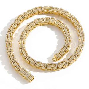 Heavy Cuban Link <b>Iced</b> <b>Out</b> Diamond Hip Hop <b>Chain</b> Necklace with Secure Lock for Rappers Performers and Fashion Enthusiasts - Product Image 3