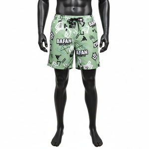 กางเกงว่ายน้ำชาย 140 GSM แห้งเร็ว โพลีเอสเตอร์ไมโครไฟเบอร์ สีเขียวอ่อน ดำ ขาว สกรีนโลโก้ตามสั่ง กางเกงขาสั้นผู้ชาย - Product Image 1