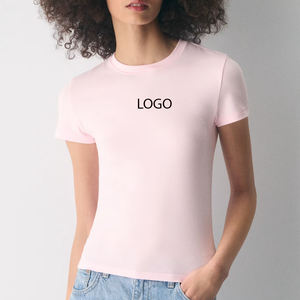 T-shirt court pour femme, élégant, ajusté, décontracté, idéal pour l'été, tissu de qualité supérieure, tendance, mode jeune, coupe décontractée et confortable, vente en gros - Product Image 1