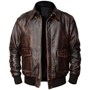 Chaqueta de cuero genuino de piel de oveja para hombres adultos, diseño personalizado, color sólido, chaquetas de cuero para hombre para la temporada de invierno. - Product Image 1