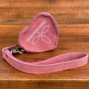 OEM personnalisé botte point de daim cuir en forme de coeur bracelet porte-monnaie pour les femmes à la mode style en cuir véritable petit portefeuille - Product Image 3