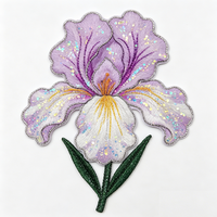 Patchs brodés personnalisés aux couleurs vives et expressives avec paillettes, thermocollants en toile et PVC pour l'amélioration des accessoires