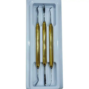 Instrumentos Bone Bridge: Kit de 3 piezas de instrumentos posteriores para relleno de resina compuesta dental, espátula, fuente de alimentación manual, acero inoxidable - Product Image 1