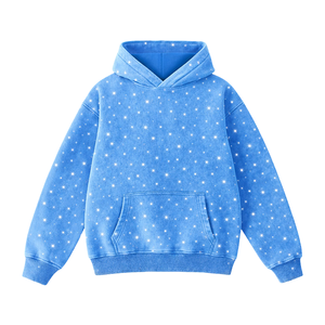 Sudadera con Capucha Extra Grande de Diseño Nuevo con Pedrería, Sudadera de Forro Polar Personalizada, Ropa Casual de Calle con Bolsillo Tipo Canguro - Product Image 2