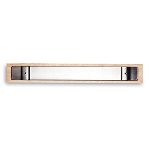 Portacoltelli magnetico in legno, lungo e rettangolare, design in legno d'acero per montaggio a parete in cucina - Product Image 2