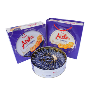 Venta al por mayor ODM OEM ingredientes frescos naturales de alta calidad galletas de mantequilla dulce 320g caja de lata azul - Product Image 3