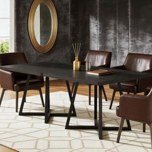 Tavolo da Pranzo Allungabile Moderno con Sedie in Legno Massello e Marmo, Set Esclusivo per Sala da Pranzo dal Design Moderno - Product Image 6