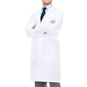 Bata de Médico Personalizada al por Mayor con Logotipo, 100% Algodón, Unisex, Uniforme Médico para Enfermeras, Bata de Laboratorio Blanca de Manga Larga para Hospital - Product Image 6