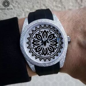 Montre de luxe pour homme Charm Jewells, boîtier carré en acier inoxydable, cadran saphir 40 mm, mouvement mécanique analogique, étanche 10 bars - Product Image 3