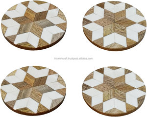 Dessous de verre en résine marine personnalisables de haute qualité Dessous de verre en résine de bois Tapis et tampons Vendeurs chauds à un prix attractif - Product Image 1