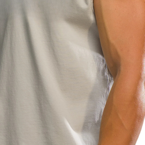 Débardeur de sport vintage gris pour homme avec motif graphique, sans manches, pour la musculation et le fitness, vente en gros OEM en vrac - Product Image 2