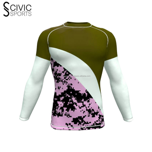 Hombres MMA BJJ Rash Guard Ropa deportiva totalmente sublimada para entrenamiento de artes marciales Competición Lucha libre - Product Image 1