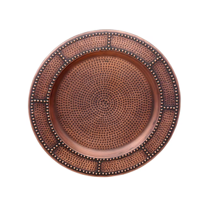 Assiettes de présentation en cuivre de qualité supérieure, design personnalisé, durables pour décorations de mariage, dîners, gâteaux et fêtes. - Product Image 5
