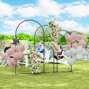 Soft Metal Arch <b>Backdrop</b> Stand Set 3 7/6.5/6 ft Wedding Frame Balloon Arch for Birthday <b>Parties</b> and Bridal Shows - Product Image 2