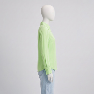 Camisas de Invierno Tejidas para Mujer, Estilo Boyfriend, con Botones, Manga Corta, Premium, Corte Cuadrado, Transpirables, de Secado Rápido, Personalizables, en Tela Piqué - Product Image 4
