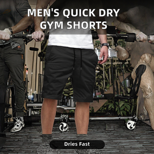 Shorts de sport légers pour hommes 100 % coton, motif tendance, séchage rapide, respirants, écologiques, tricotés, pour la musculation - Product Image 6