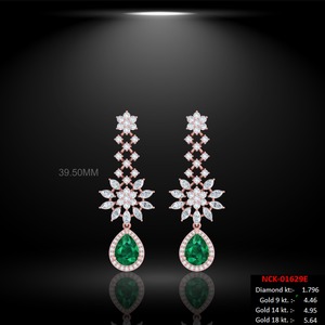 Conjunto de Collar y Aretes Chapados en Oro Rosa de 14 Quilates, 5.93 ct, Diamantes Naturales de Corte Brillante GH VS-SI, Certificados por IGI, Joyas Privadas para Mujer - Product Image 4