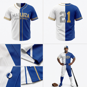 Ensemble uniforme de baseball brodé sur mesure, respirant et anti-humidité, avec maillot boutonné et pantalon rembourré, vente en gros usine - Product Image 5