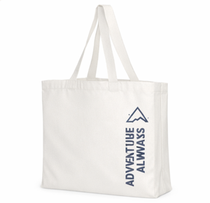 Sac fourre-tout en toile robuste avec longues poignées et fond renforcé, sac de courses réutilisable et durable en coton bio - Product Image 1